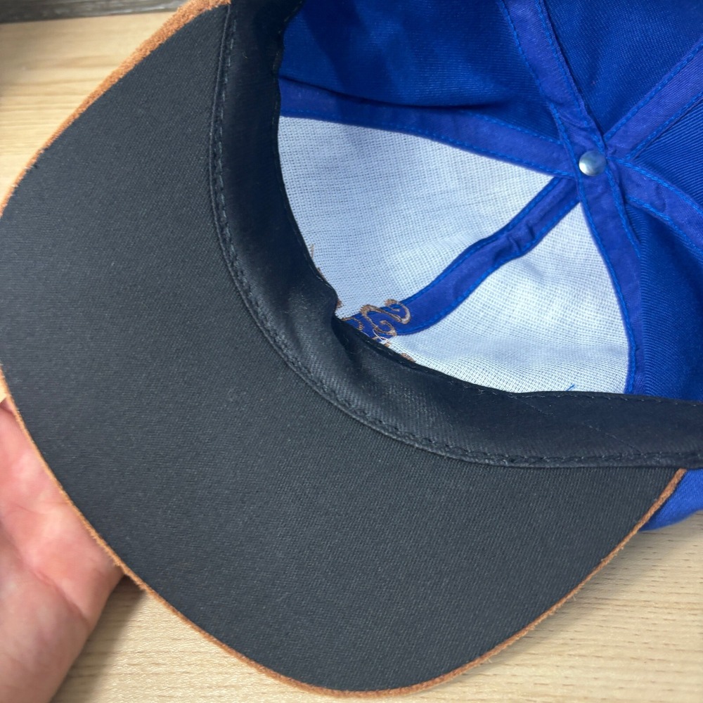 Vintage Short Companies Hat Cap Snapback Blue USA Made One Size Adjustable - Picture 8 of 11